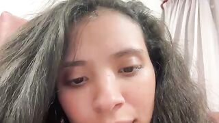 _Freydis_- Horny mulatta is showing her hairy pussy