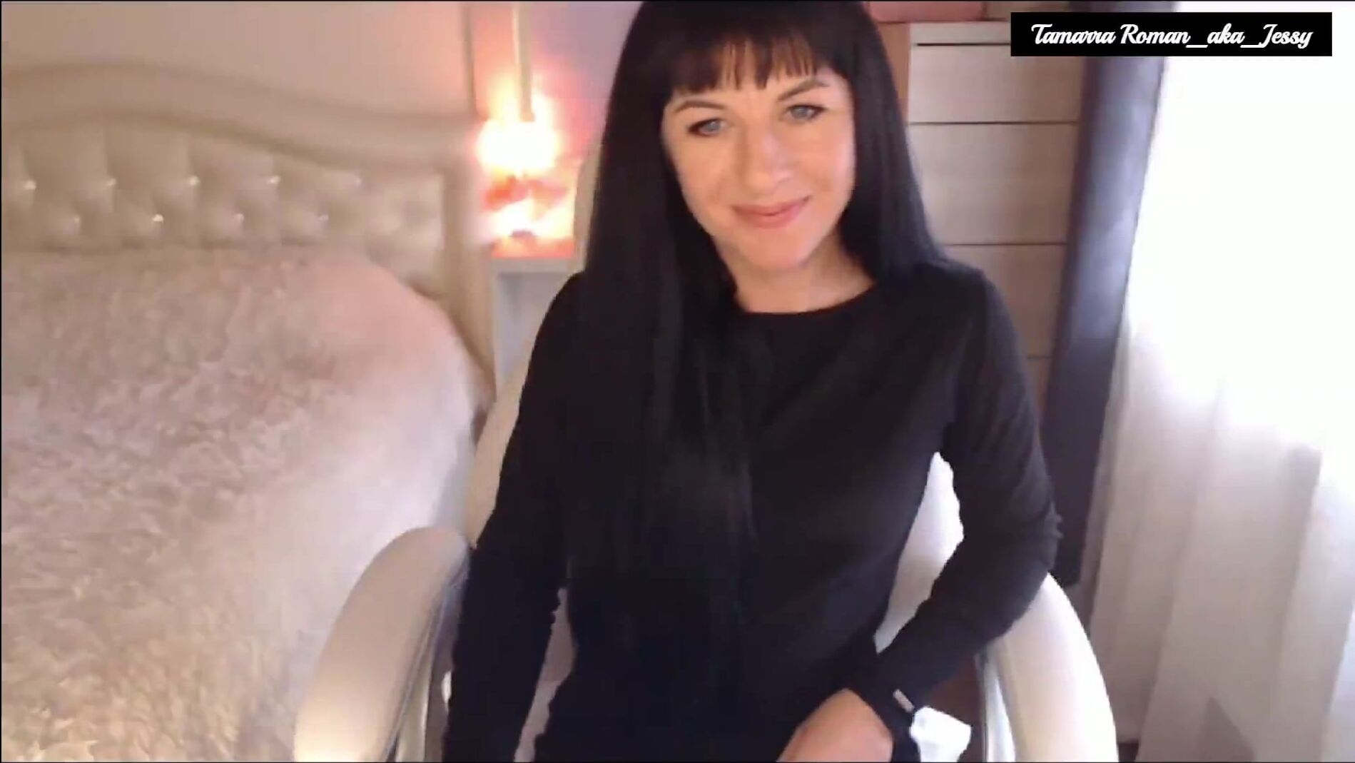 Tamarra Roman aka Jessy Sexy Chair Tease Bed Strip Ass Wigglin Pussy Fingerin 9-12-19