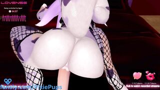 Furry Girl Uses  Fuck Machine & CUMS (VR VTuber)