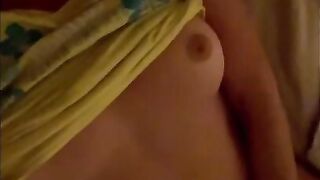 Russian actress Olya playing with herself