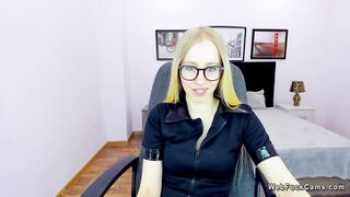 Petite small tits Belarus amateur babe on webcam solo