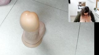 heathersecrets - Fat aunt with big tits jerking off a dildo with her feet