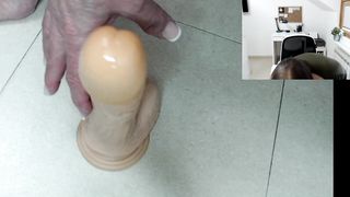 heathersecrets - Fat aunt with big tits jerking off a dildo with her feet