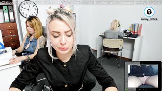 office_nv - Naughty blonde secretly playing with her pussy in the office recording on webcam