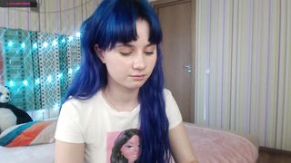 nora__nash - Cute teen with blue hair getting naughty on camera
