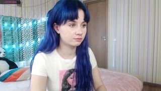 nora__nash - Cute teen with blue hair getting naughty on camera
