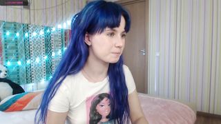 nora__nash - Cute teen with blue hair getting naughty on camera