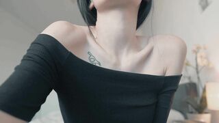madame_audd - Tattooed brunette whore with big tits in fishnet top
