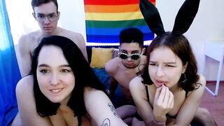 girl_sex_pump_dance - Horny students are ready to make a great orgy in front of webcam