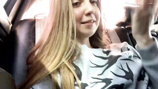 _avrora_ - Long haired sweetie flashing nice tits in car