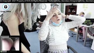 amazing_alle  - Horny blonde lesbians getting naughty in office