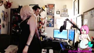 geishamonroe - Busty tattooed blonde with her boyfriend live on webcam