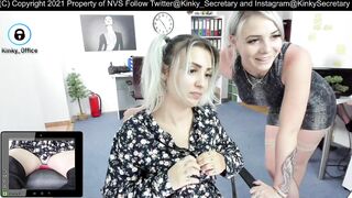 amazing_alle - Horny lesbian blondes getting naughty in the office