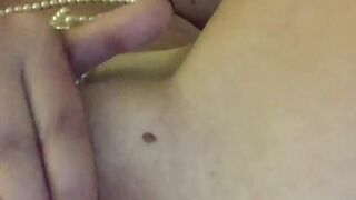 fantastlips - Horny brunette stimulating clitoris with pearl beads