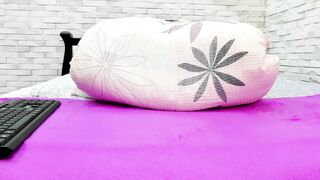 --Pleasure-- - Brunette showing horny pussy close-up on webcam