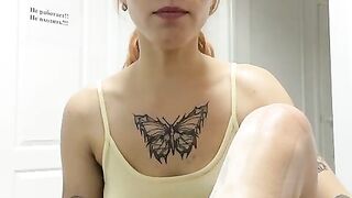 AmeliaLucas - Naughty tattooed redhead's cam video