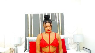 MadissonDavon - Hot Latina seducing in sexy red lingerie