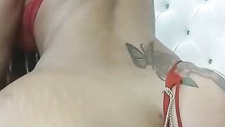 AnaJensen  - Booty brunette's webcam masturbation