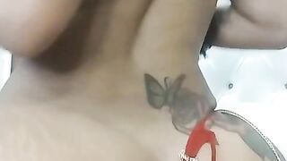 AnaJensen  - Booty brunette's webcam masturbation