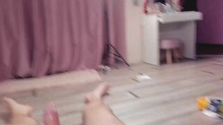 masterr_and_kittyy - Pretty brunette wanking dick