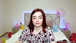 Ginger amateur babe with big tits