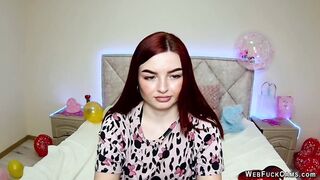 Ginger amateur babe with big tits